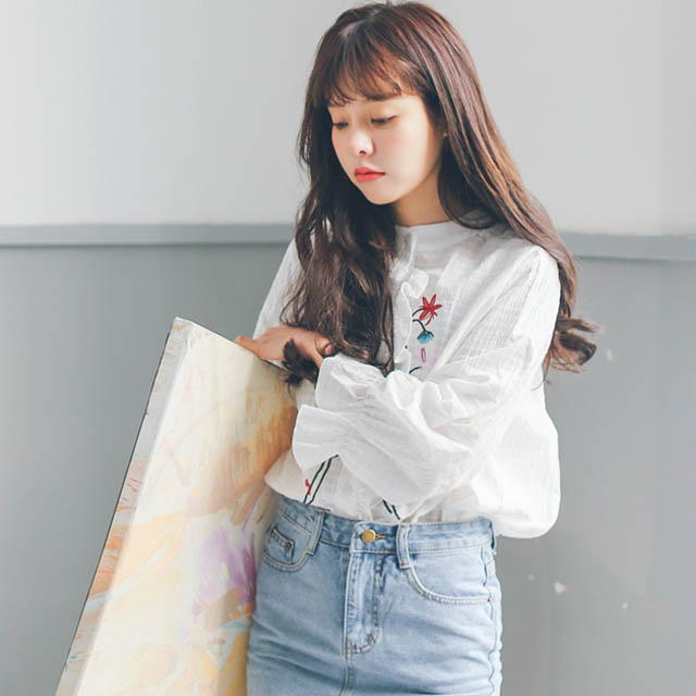 宽松百搭长袖棉麻衬衫