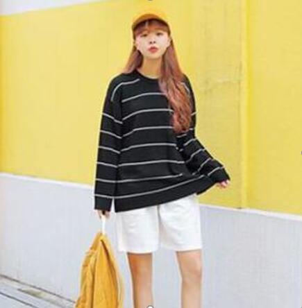 纯色短裤女春五分裤运动休闲小阔脚裤