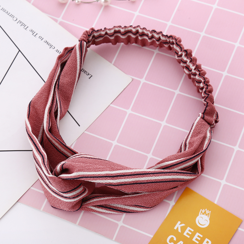 条纹交叉发带头饰