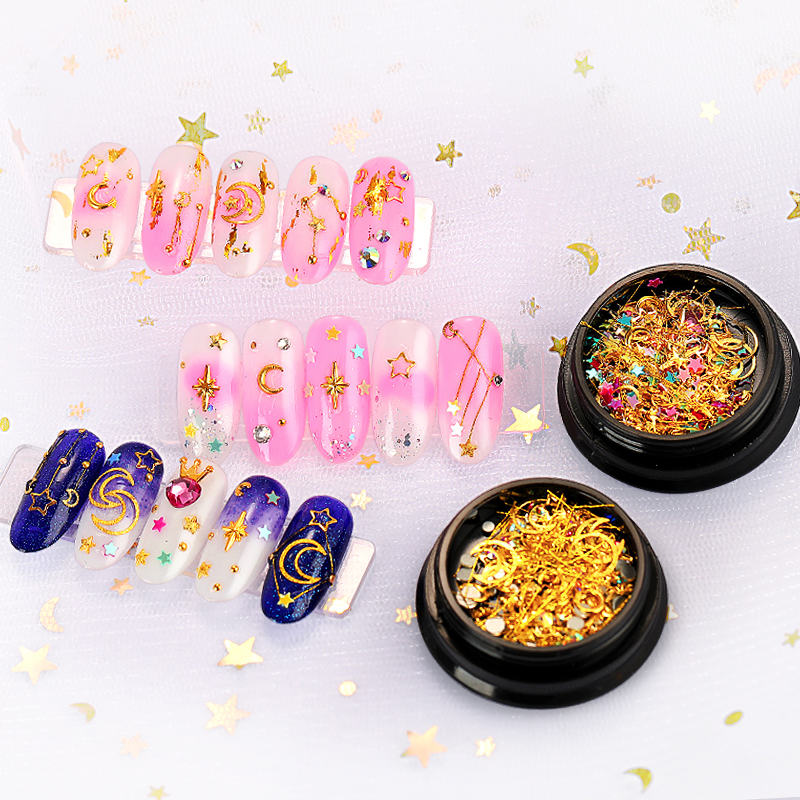 美甲饰品新款星月混装套装