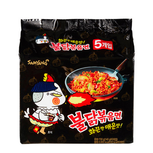 韩国进口三养超辣火鸡面140g*5袋