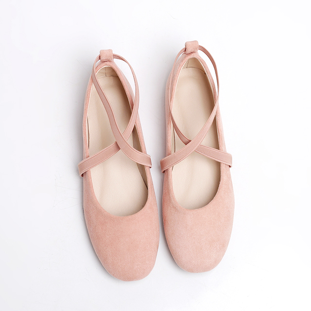 平跟百搭芭蕾舞绑带鞋