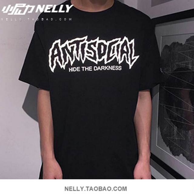 港风复古休闲半袖纯T