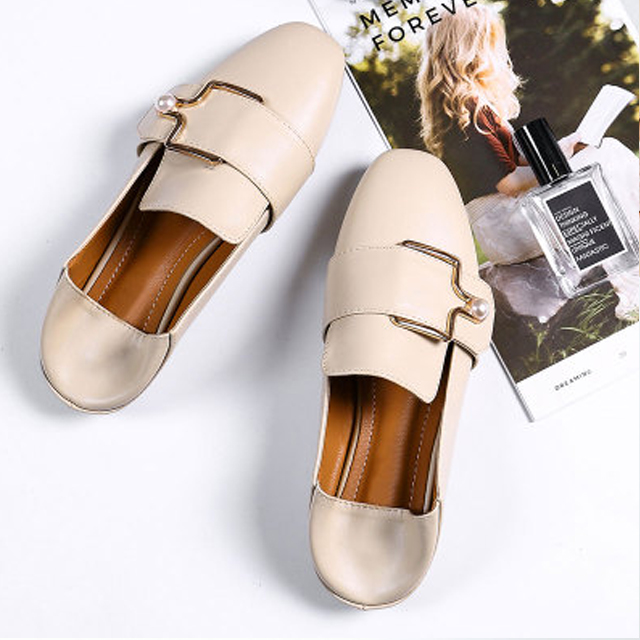 平底一脚蹬仙女乐福鞋