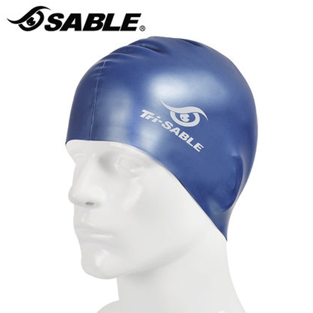 黑貂防水硅胶泳帽