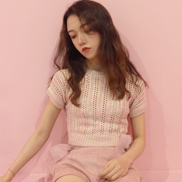 chic上衣独角兽针织t恤