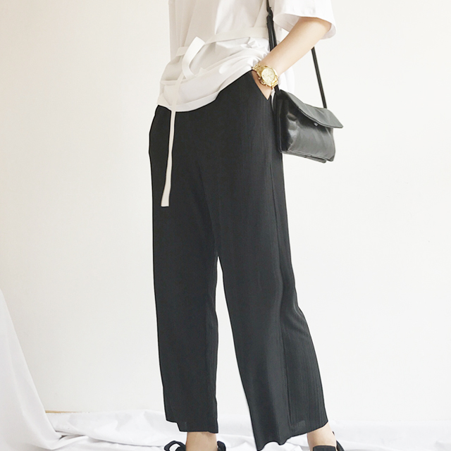 苏安家显瘦九分阔腿裤