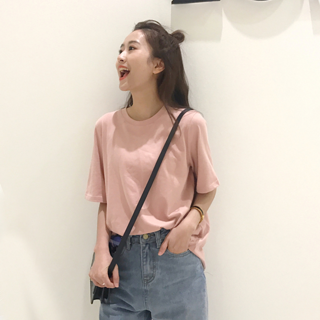 肉完韩版软妹学生T恤