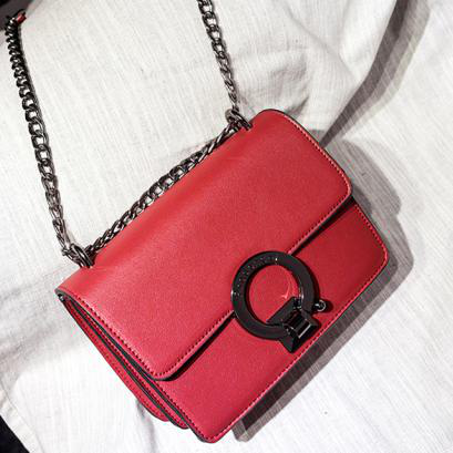 韩版百搭斜挎链条包