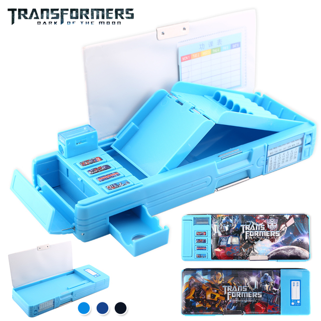 小学生文具盒变形金刚铅笔盒