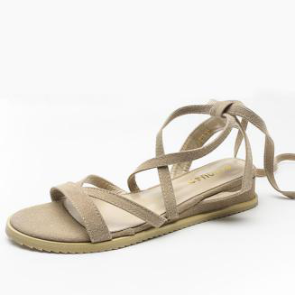 半曲罗马绑带凉鞋