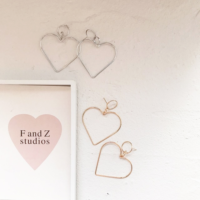 简约气质百搭桃心形耳环