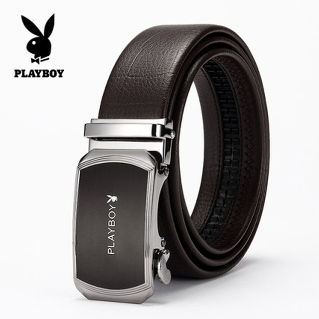 花花公子韩版真皮纯自动扣皮带