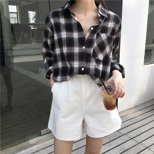 bf百搭松紧腰阔腿短裤