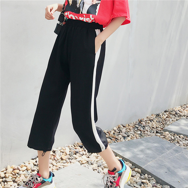 ulzzang运动阔腿裤