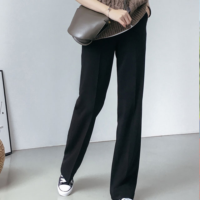 薄款高腰休闲阔腿裤