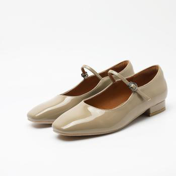 复古平底玛丽珍鞋