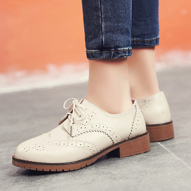 英伦风复古布洛克单鞋