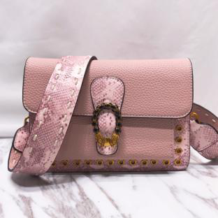 韩版时尚宽肩带小方包