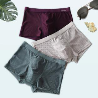 3件装男士平角内裤