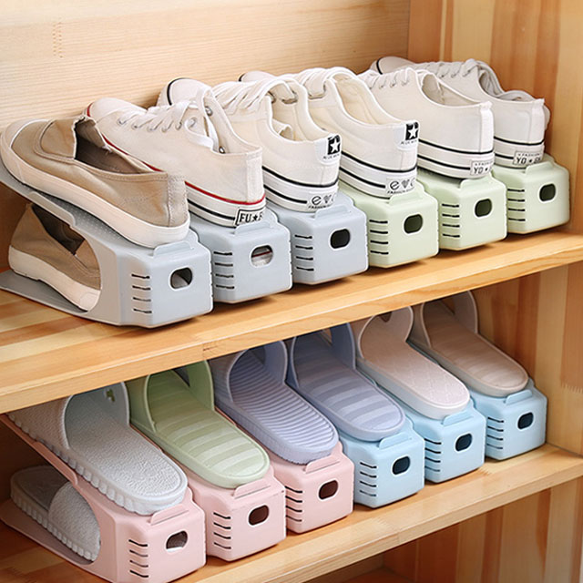 塑料一体式家用收纳鞋架