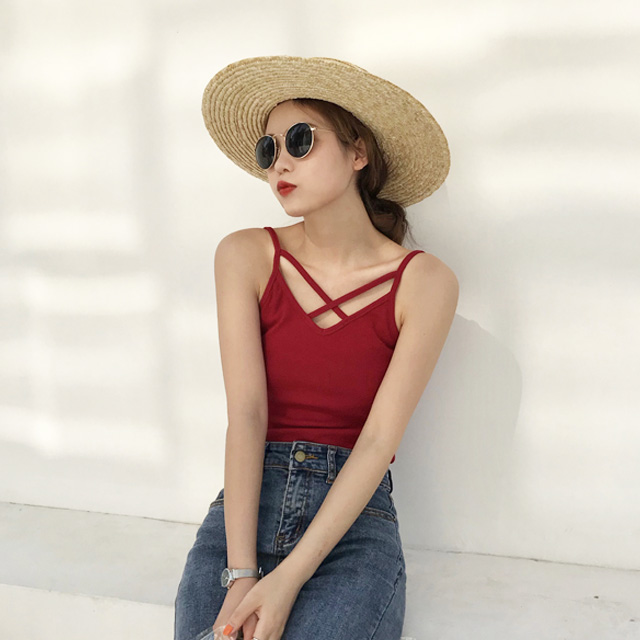 港味chic复古吊带背心