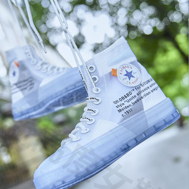 网红款情侣高帮透明鞋