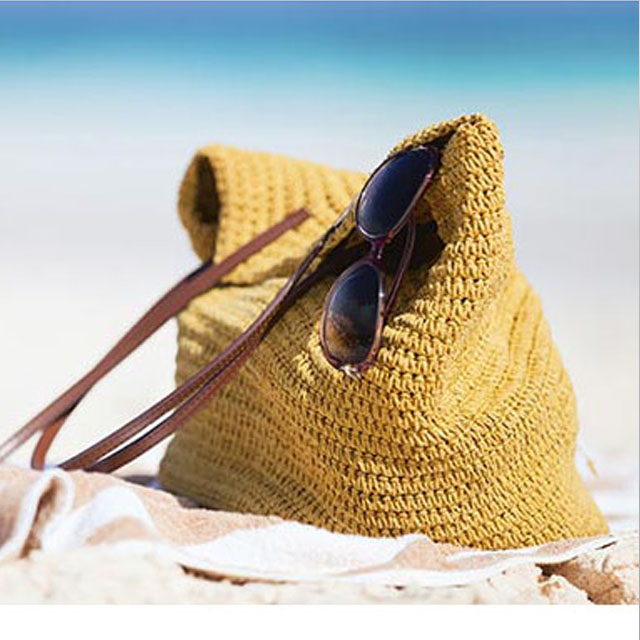 度假款森女系编织包