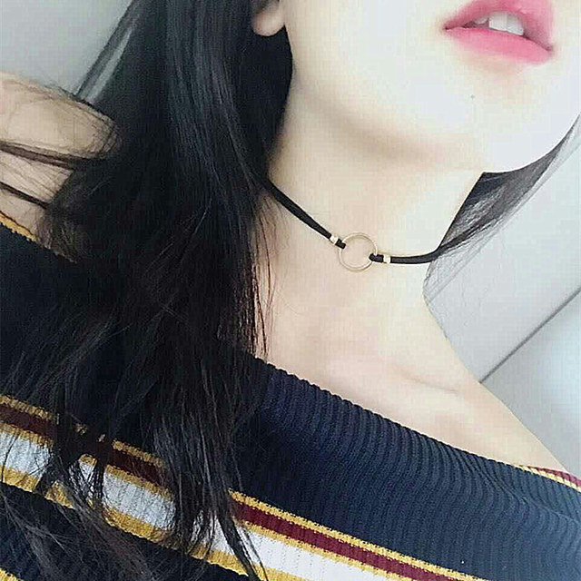 简约颈带短款锁骨链