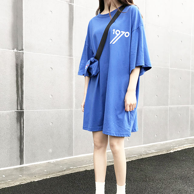 LAZYS韩范简约中长款T恤