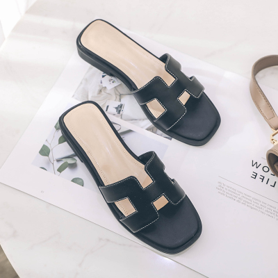 韩版百搭平底凉拖鞋