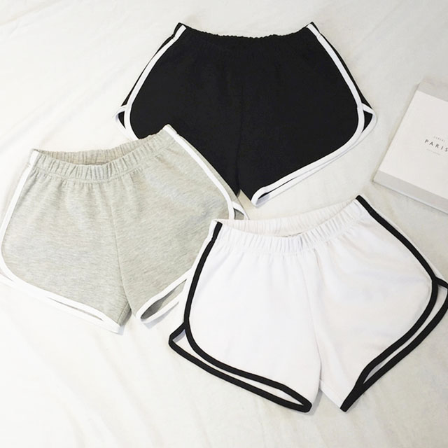 韩版高腰阔腿热裤