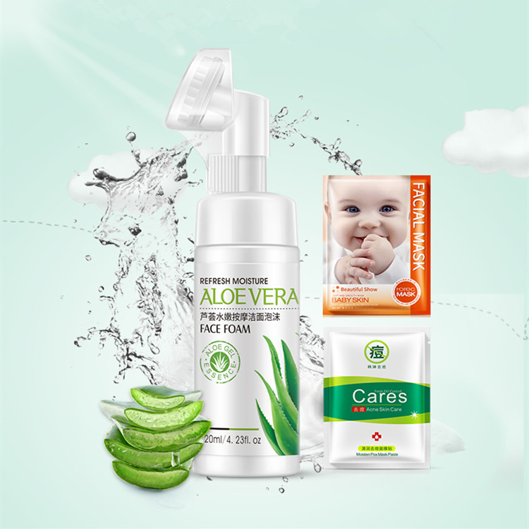 韩婵芦荟泡沫洗面奶