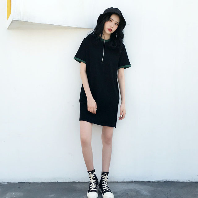 sukol冷淡风针织连衣裙