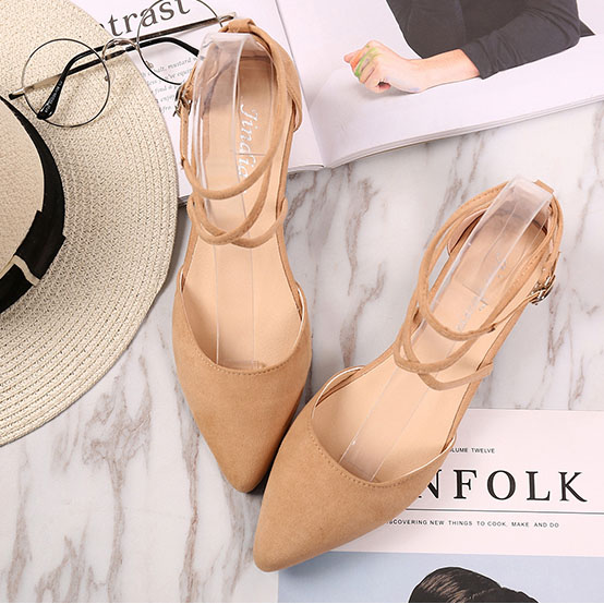 韩版chic浅口绑带尖头女鞋