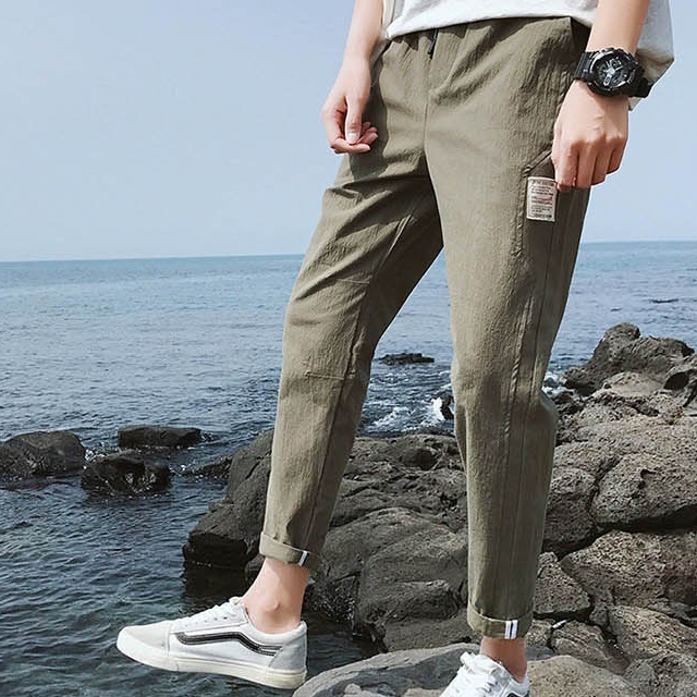 男士韩版薄款休闲裤