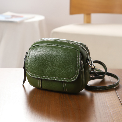 复古头层牛皮小圆包