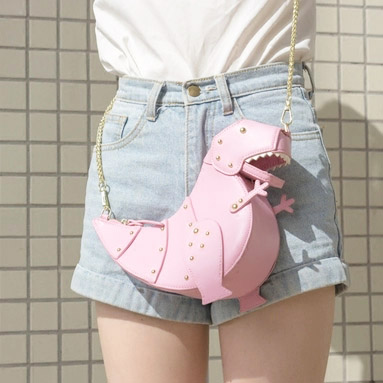 ins恐龙铆钉斜挎包