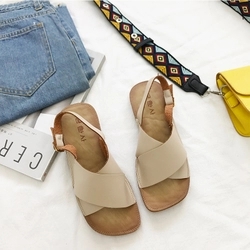 韩版简约露趾凉鞋