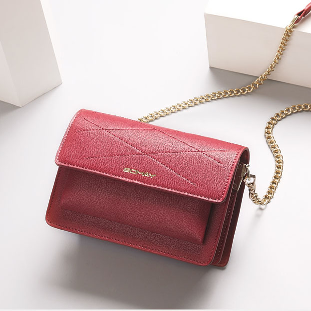 韩版百搭链条包