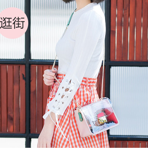 森系斜跨透明果冻包