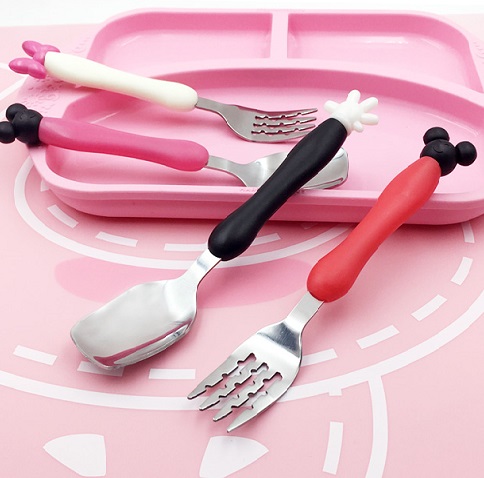 儿童米妮米奇勺子叉子筷子套装