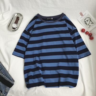 男士条纹短袖t恤