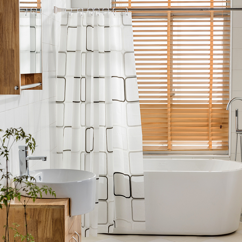 加厚浴帘套装免打孔