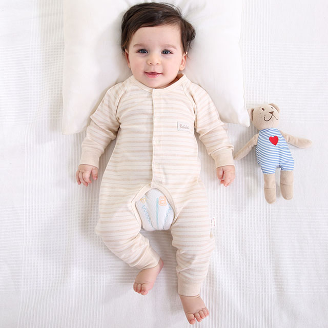 秋季纯棉婴儿连体衣