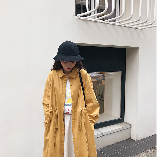 中长款宽松薄款风衣