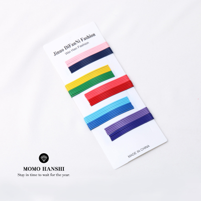 彩色一字夹边夹发卡