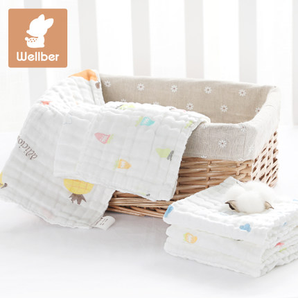 威尔贝鲁婴儿纱布口水巾小方巾