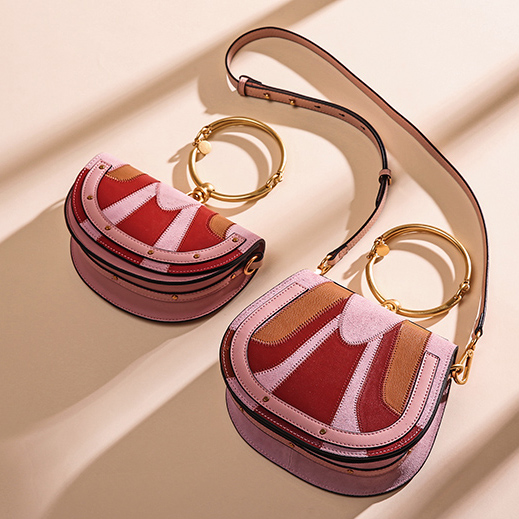 韩版手提单肩半月包