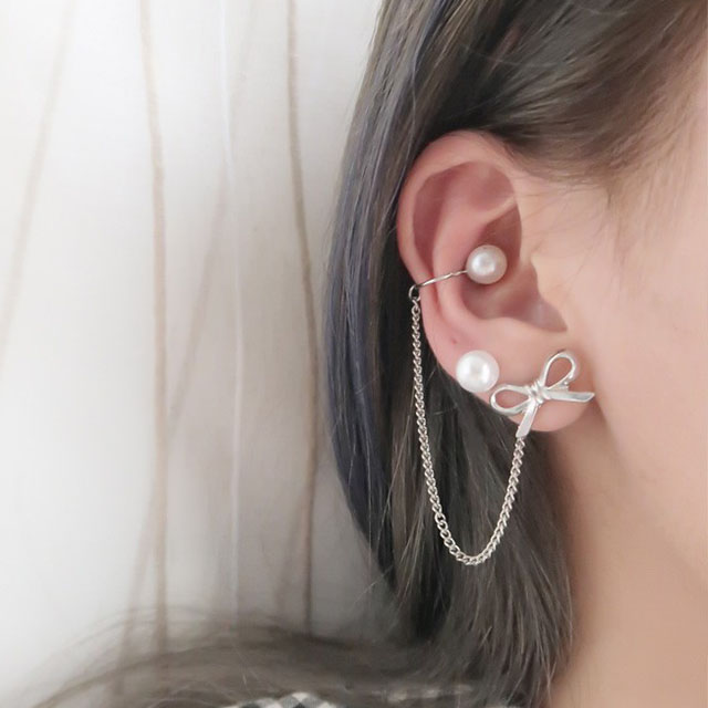蝴蝶结少女心耳骨夹耳钉